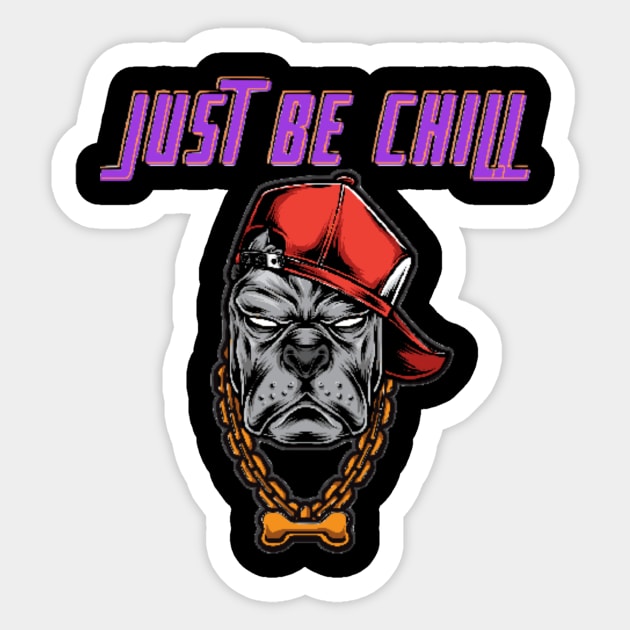 Pug just be chill T-shirt Sticker by AWhouse 